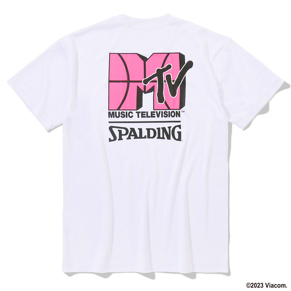 スポルディング バスケTシャツ MTVバスケットボールロゴ【SMT23149M】ホワイト