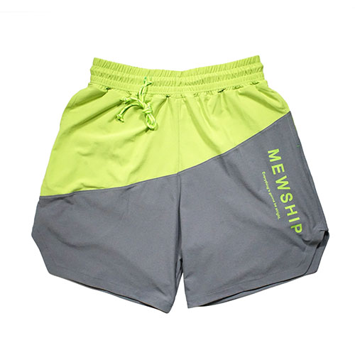 Mewship バスケショーツ【split half shorts】P.Green/D.Gray/P.Green