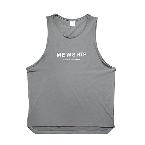 Mewship タンクトップ【MEWSHIP LOGO】D.Gray/White