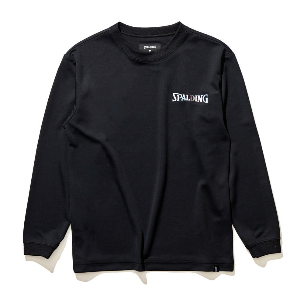 スポルディング ホログラム  ジュニア ロングTシャツ【SJT22173T】ブラック