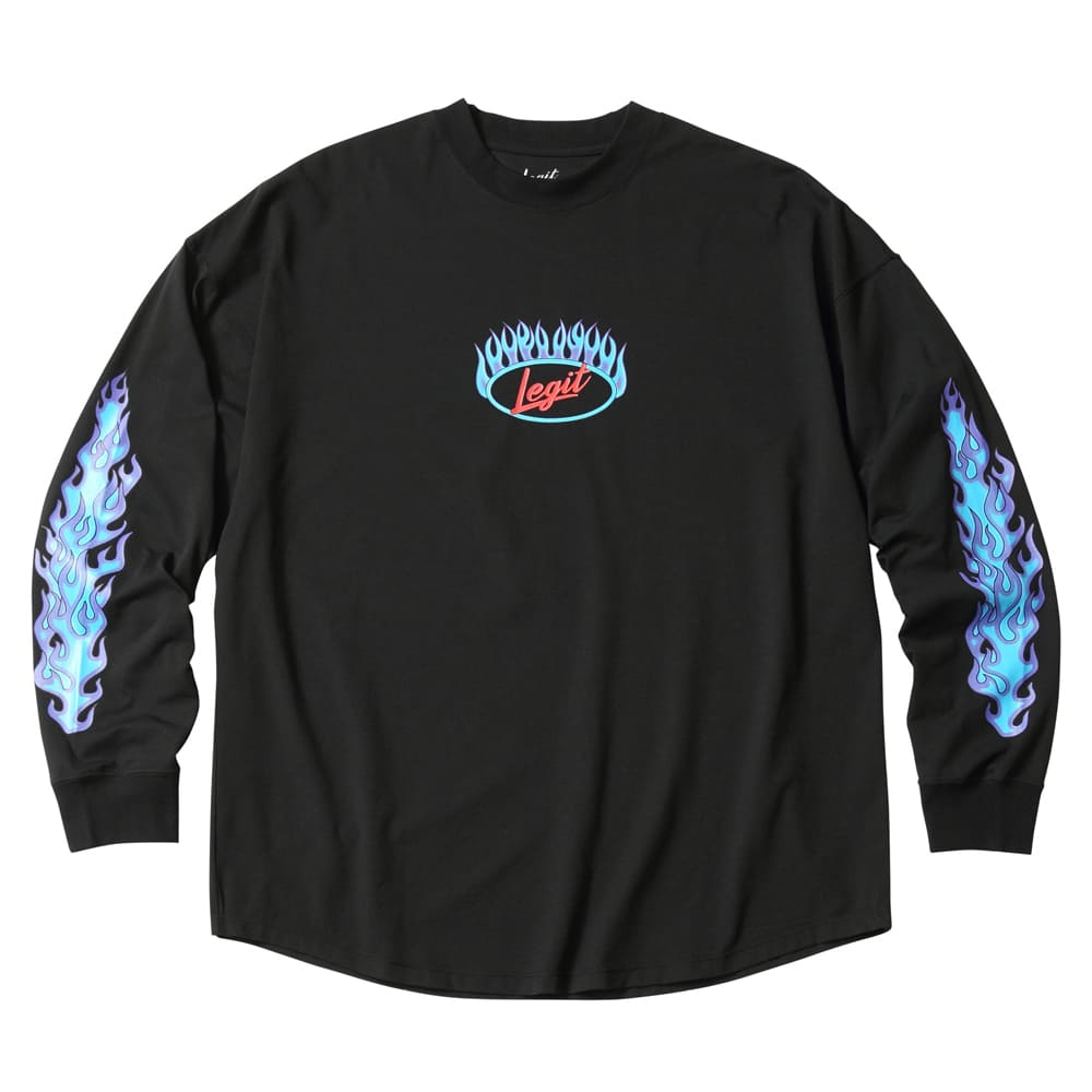 LEGIT OTVcyFlame L/S TEEzBLUE@2502-1005