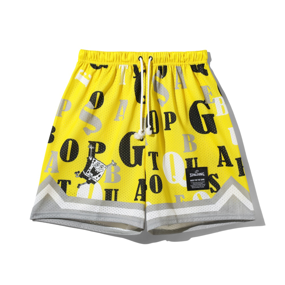 スポルディング ジュニア ジャージーショーツ スポンジ･ボブ タイポグラフィ【SJP26047S】