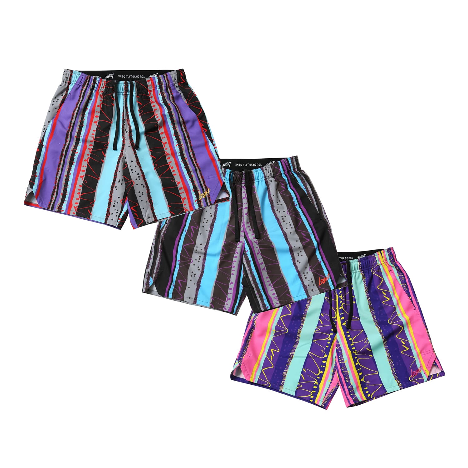 LEGIT �v���N�e�B�X�p���c�yRETRO STRIPE SHORTS�z2601-2003