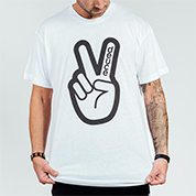 deuce Tシャツ【PEACE】ホワイト
