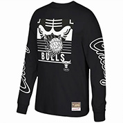 ミッチェル＆ネス NBA BIG FACE 3.0 ロングTシャツ【シカゴ・ブルズ】ブラック