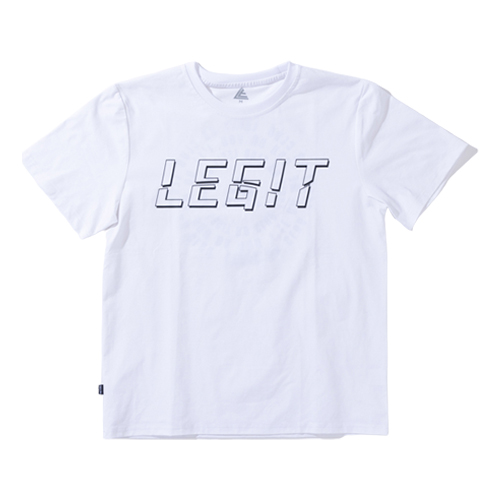 ［YMサイズのみ］LEGIT ジュニアTシャツ【DISTORTION】ホワイト
